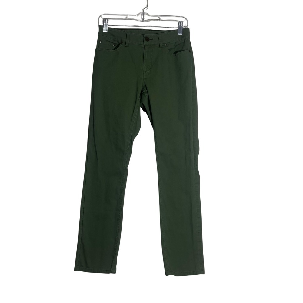 L.L.Bean BeanFlex Pants‎ Womens Olive Green Straight Leg Size 2 Reg